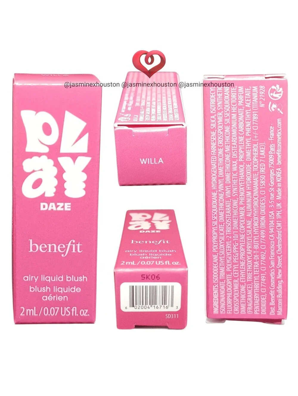 🎉2•$20/3•$28🎉 BENEFIT COSMETICS Play Daze Airy Liquid Blush In Willa